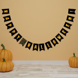 Svartfläckpumpare "Happy halloween" party Vimplar
