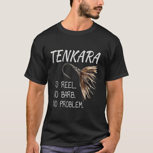 Svartflygets Tenkara-Flygfiske: Inga problem med R T Shirt (Framsida)