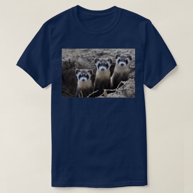 SvartFooted Ferret (2) T Shirt (Design framsida)