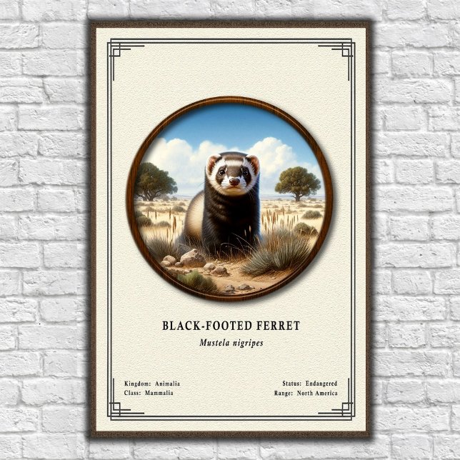 Svartfotad Iller Zoologi Serie Poster (Skapare uppladdad)