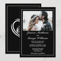 Svartfoto Bröllop, modernt, minimalistiskt