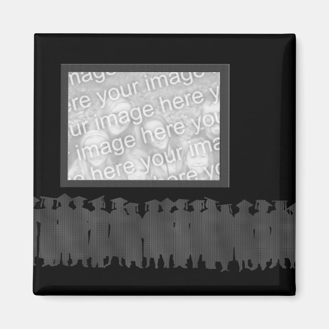 Svartfoto, studenten-magnet magnet (Framsidan)
