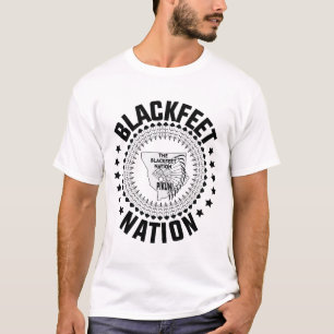 Svartfötter flagga - svarta fötter indians t shirt