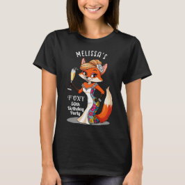 Svartfox för elegant Foxy 50:e Födelsedagsfesten T Shirt