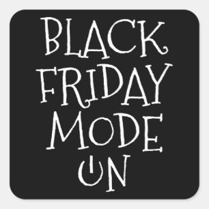 Svartfritt Fredag-läge vid köp av avtal Fyrkantigt Klistermärke