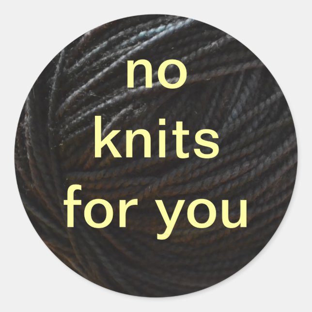 Svartgarn Runt Klistermärke (Framsida)