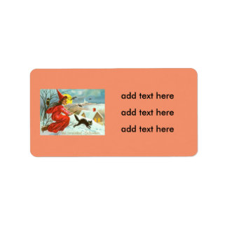 Svarthavsräkningsklass Uggla Fladdermus Snö Adressetikett