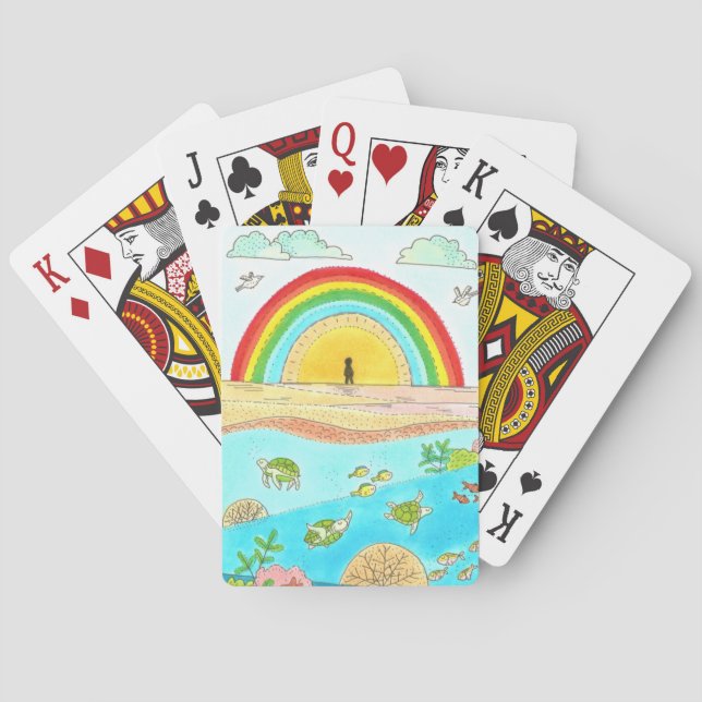 Svarthavssköldpadda Äventyr Lycklig Ställe Casinokort (Baksidan)