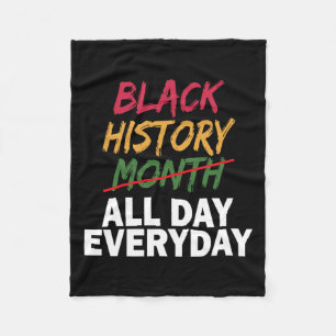 Svarthet Svart Varje Månad Svart Historia Bhm Afri Fleecefilt