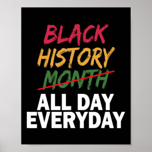 Svarthet Svart Varje Månad Svart Historia Bhm Afri Poster