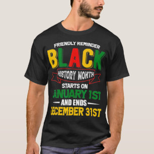 Svarthistorik är vardaglig prishöjande t shirt