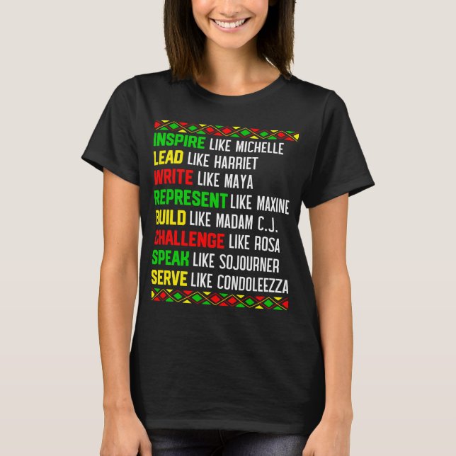 Svarthistorik, stolt Afrikas Amerikansk historia-m T Shirt (Framsida)