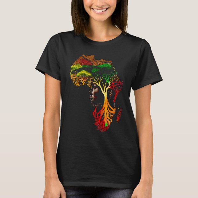 Svarthistoriska månaden Afrikansk amerikansk fästm T Shirt (Framsida)