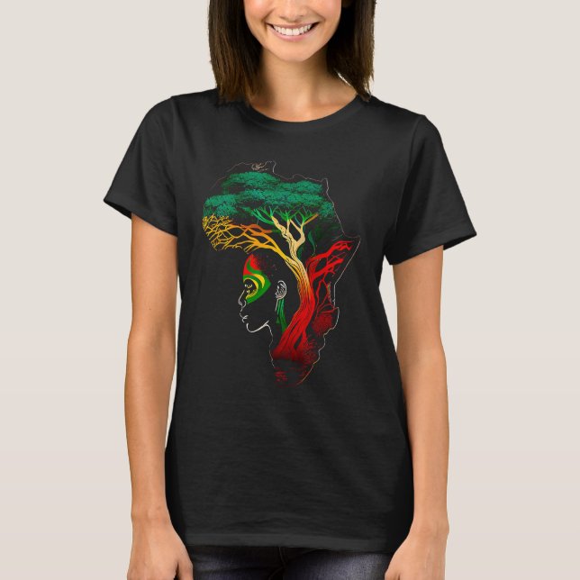 Svarthistoriska månaden Afrikansk amerikansk fästm T Shirt (Framsida)