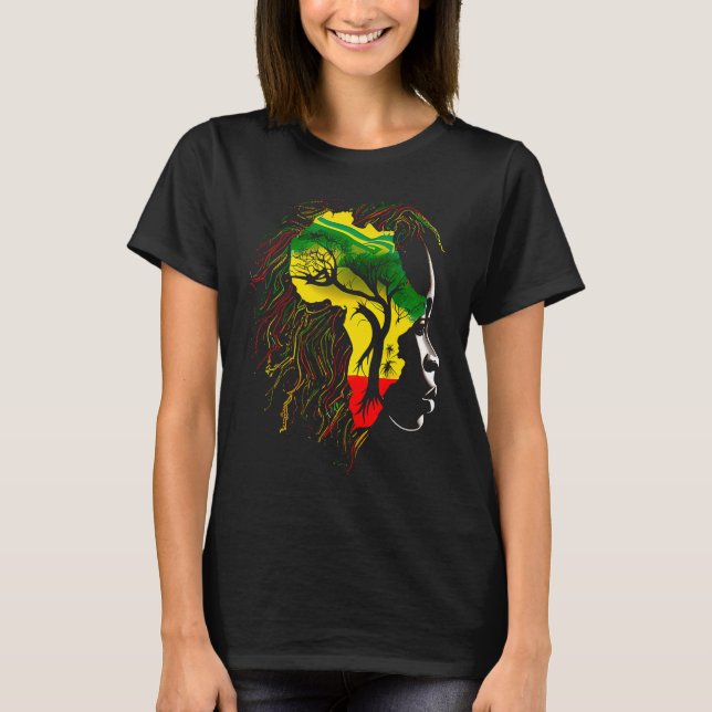 Svarthistoriska månaden Afrikansk amerikansk fästm T Shirt (Framsida)