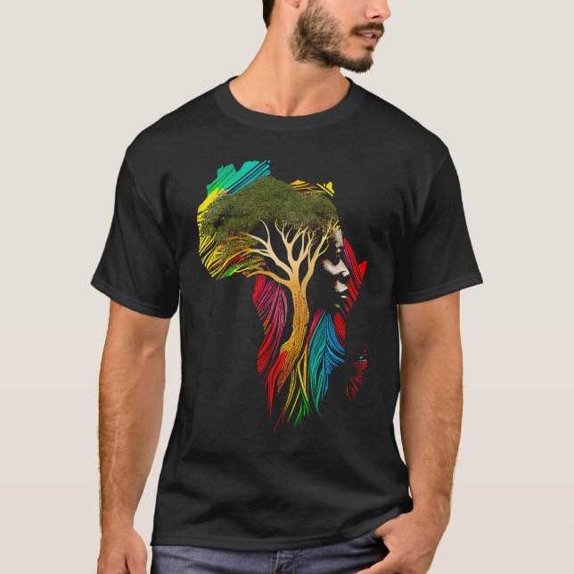 Svarthistoriska månaden Afrikansk amerikansk fästm T Shirt (Framsida)