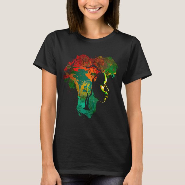 Svarthistoriska månaden Afrikansk amerikansk fästm T Shirt (Framsida)