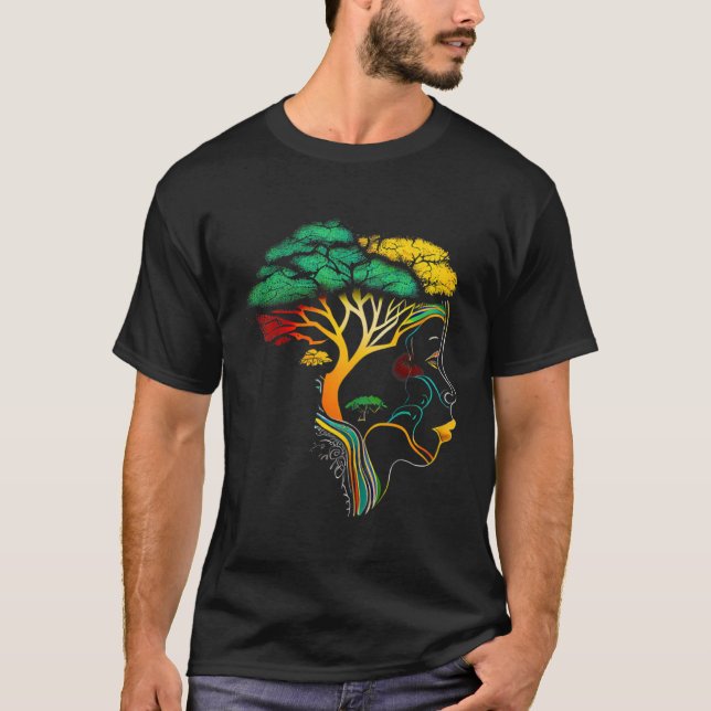 Svarthistoriska månaden Afrikansk amerikansk fästm T Shirt (Framsida)
