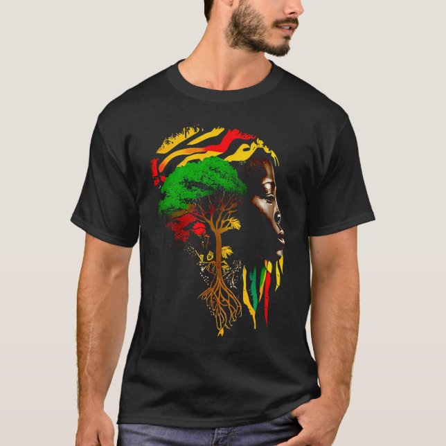 Svarthistoriska månaden Afrikansk amerikansk fästm T Shirt (Framsida)