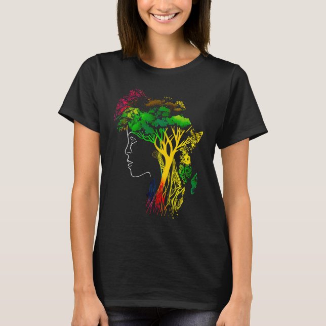 Svarthistoriska månaden Afrikansk amerikansk fästm T Shirt (Framsida)