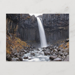 Svartifoss vattenfall i Islandets vykort