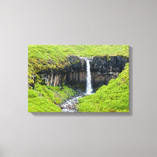 Svartifoss vattenfall i Skaftafell - Island Canvastryck