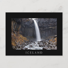 Svartifoss-vattenfall, Islandets svarta textevykor Vykort