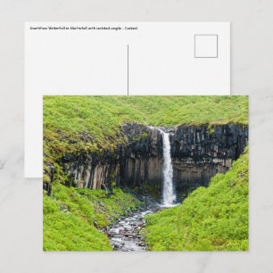 Svartifoss Waterfall i Skaftafell - Island Vykort
