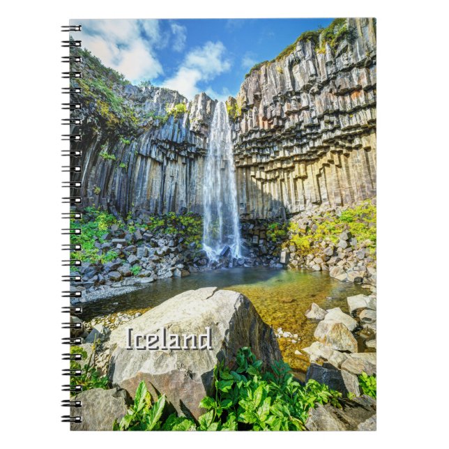 Svartifoss Waterfall, Island Anteckningsbok (Framsidan)