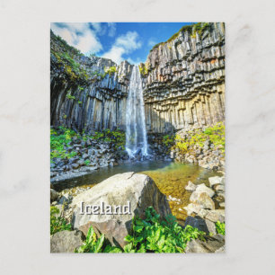 Svartifoss Waterfall, Island Vykort