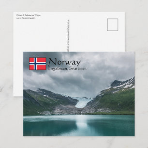 Svartisen Glacier Norge Vykort