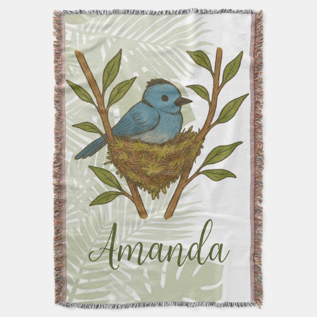 Svartkapad monarch som finns bland Löven Filt (Framsidan Vertikal)