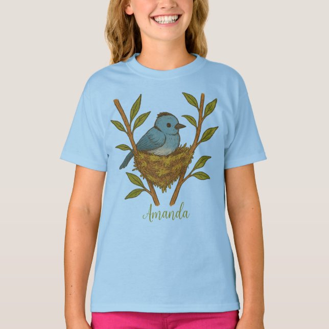Svartkapad monarch som finns bland Löven T Shirt (Framsida)