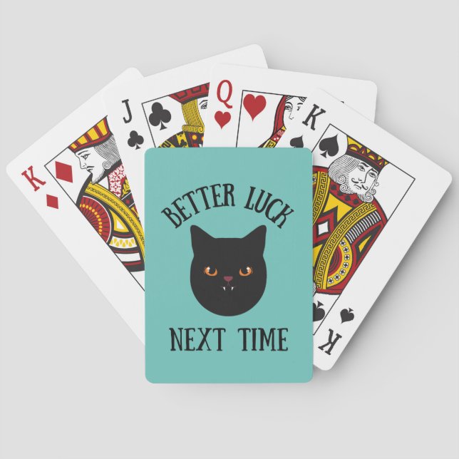 Svartkatt bättre Tur nästa gång Casinokort (Baksidan)