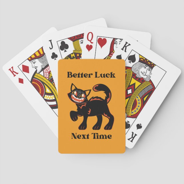 Svartkatt bättre Tur nästa gång Casinokort (Baksidan)