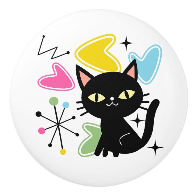 Svartkatt i mitten knopp (Framsidan)