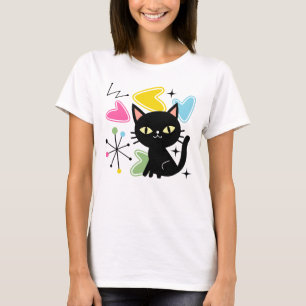 Svartkatt i mitten t shirt