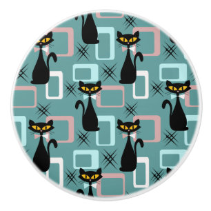 Svartkatt mönster knopp