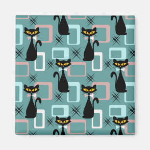 Svartkatt mönster magnet