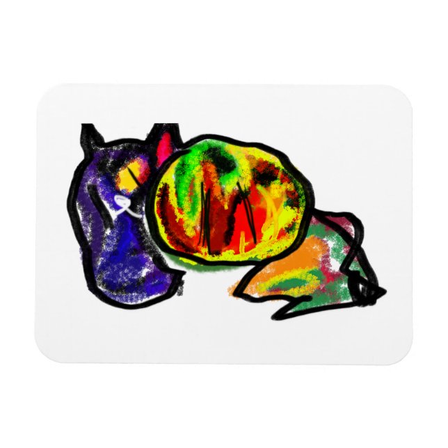 Svartkatthöst Magnet (Horisontell)