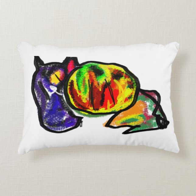 Svartkatthöst Prydnadskudde (Framsidan)