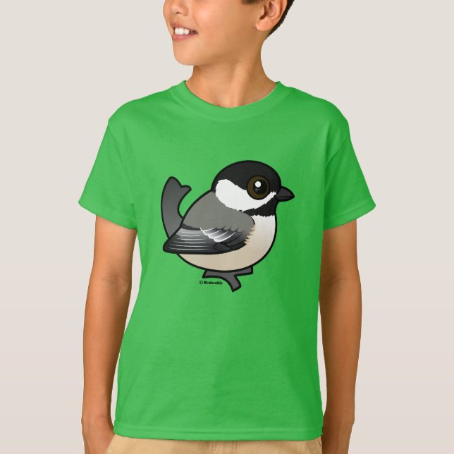 Svartklädd Chickadee T-shirt (Framsida)