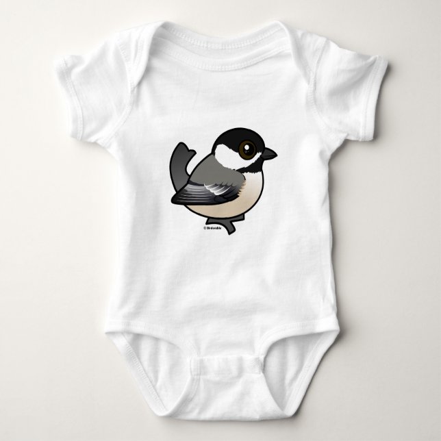 Svartklädd Chickadee T-shirt (Framsida)