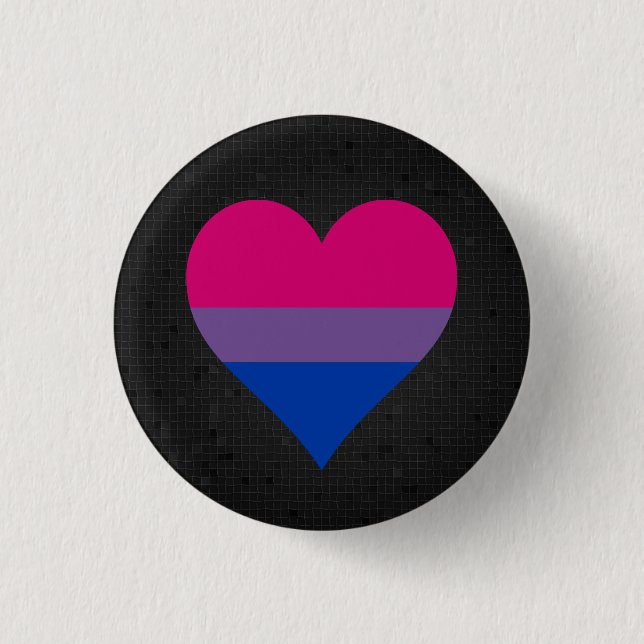 Svartknapp för flagga av bisexualitet knapp (Framsida)