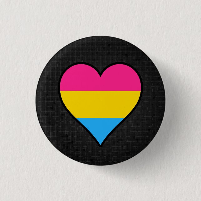 Svartknapp för Pansexualitet flagga Knapp (Framsida)