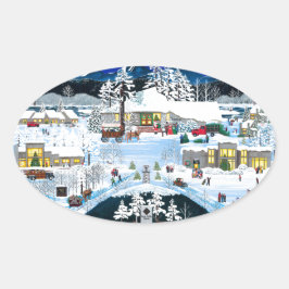 Svartknapp - sortering ovalt klistermärke