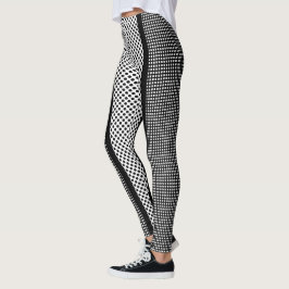 Svartkontrollpunkter Rand U Välj BKGRAND Färg Leggings