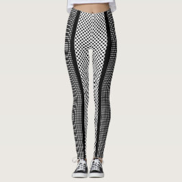 Svartkontrollpunkter Rand U Välj BKGRAND Färg Leggings