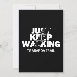 Svartkortet "Just Behålla Walking" i Araroa-spåret Julkort