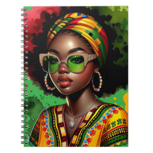 Svartkristen afrikansk melanin syrran anteckningsbok